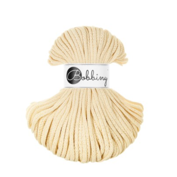 Bobbiny Flechtkordel 5 mm - Butter Yellow